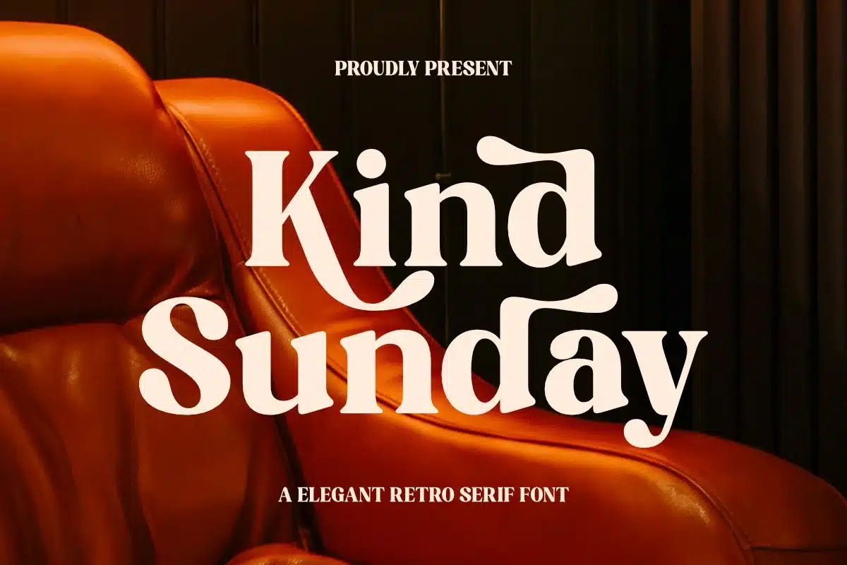 Kind Sunday Elegant Retro Serif Typeface Font font preview