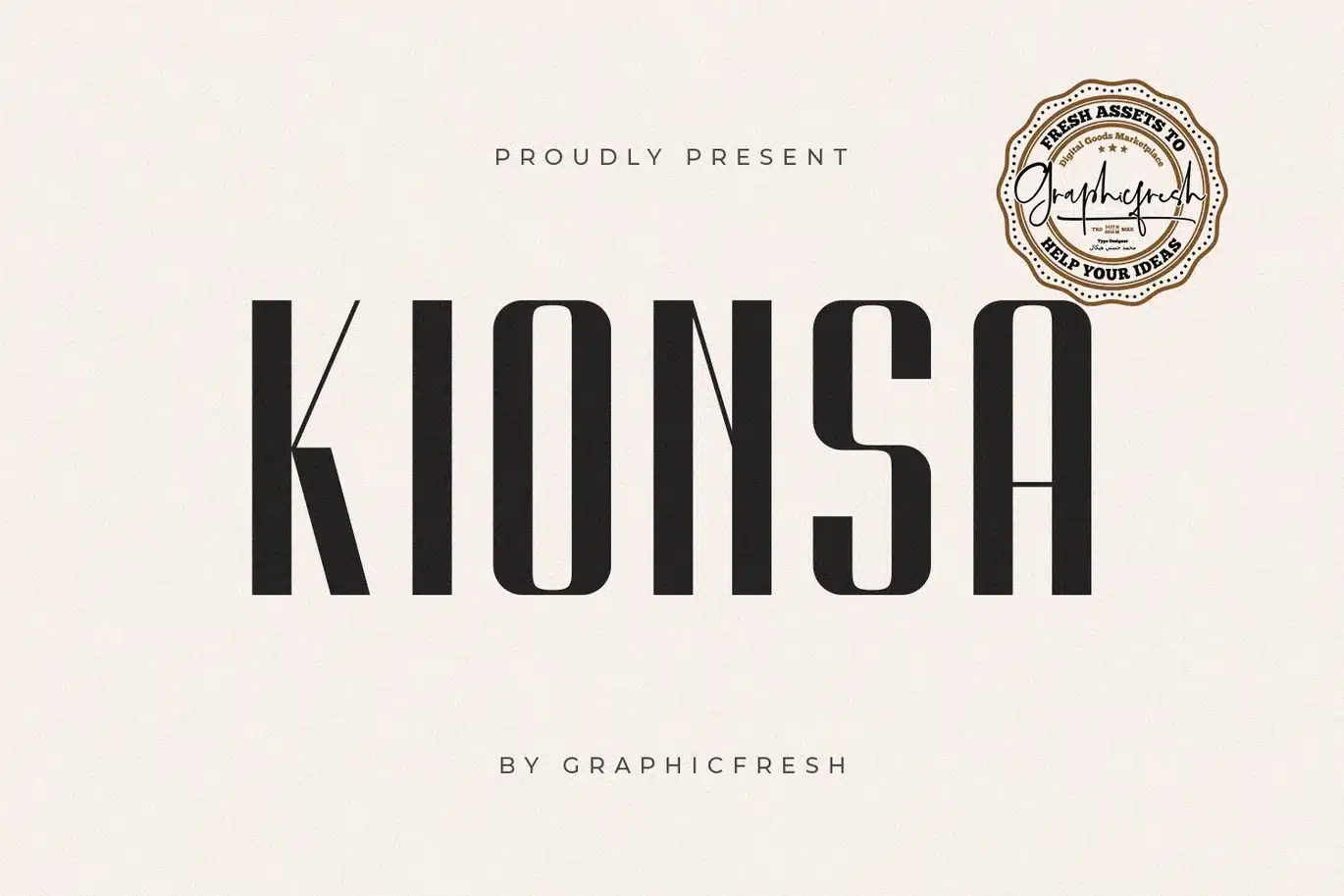 Kionsa – An Ultra Condensed Font font preview