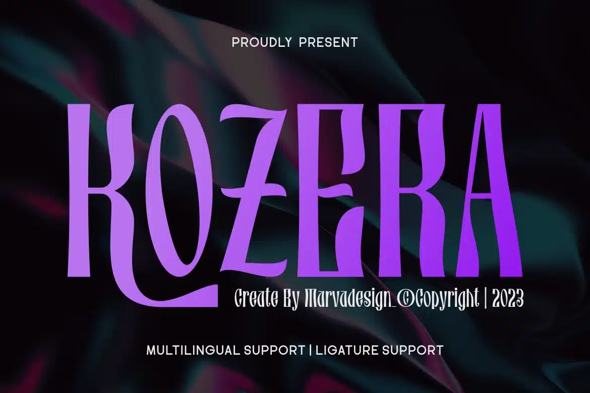 Kozera – Display Psychedelic Font font preview