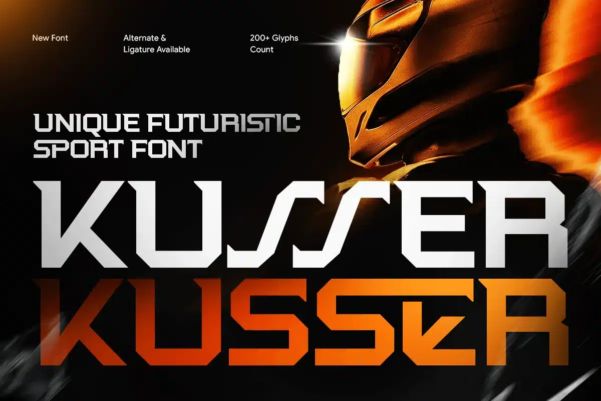 Kusser – Tech Sport Font font preview