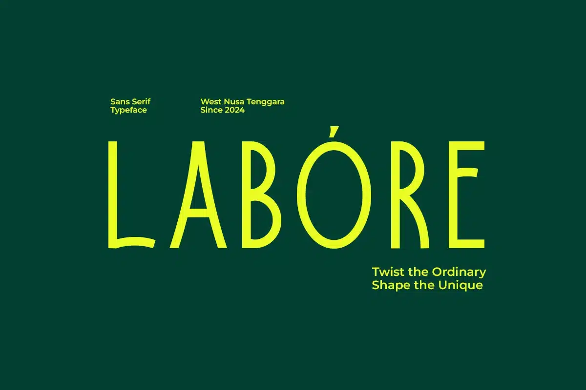 Labore – Modern Craft Font font preview