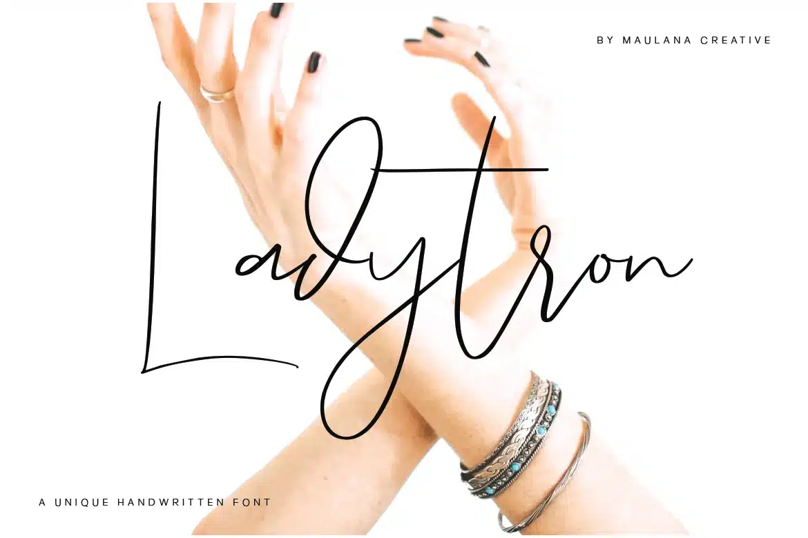 Ladytron Script – Logo Font font preview