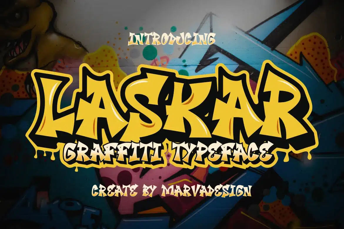Laskar – A Modern Urban Graffiti Font font preview
