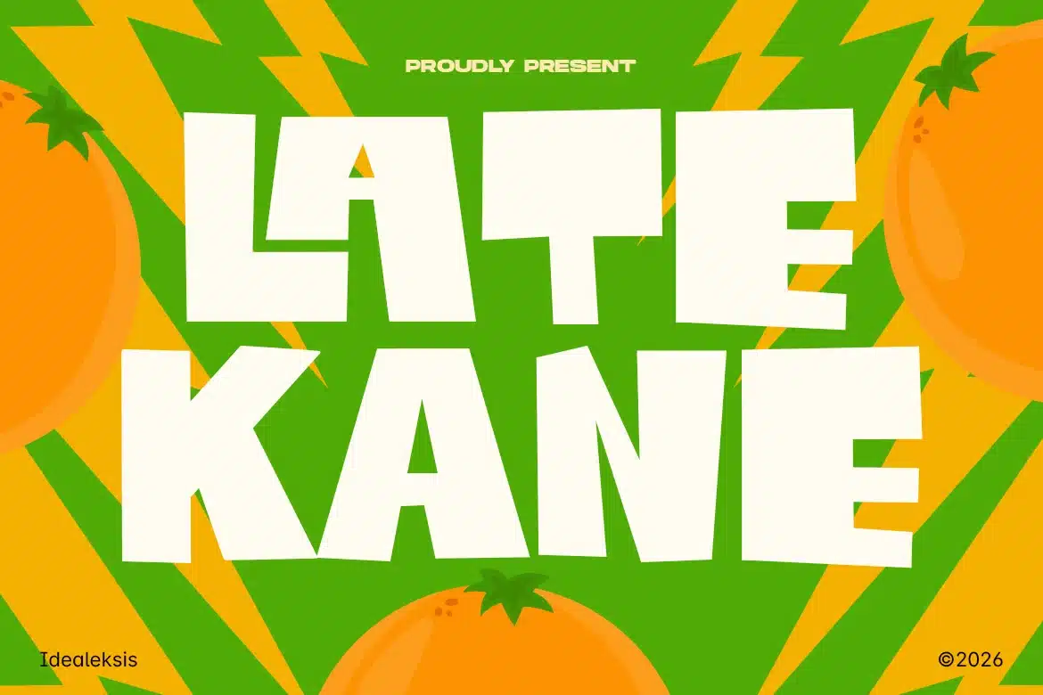 Late Kane – Food Font font preview