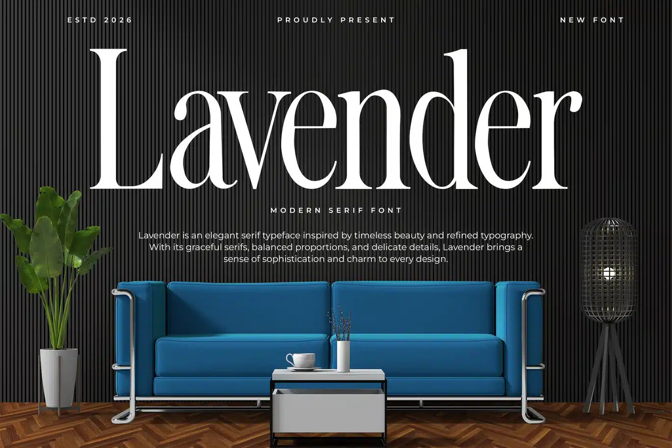 Lavender – Modern Serif Font font preview