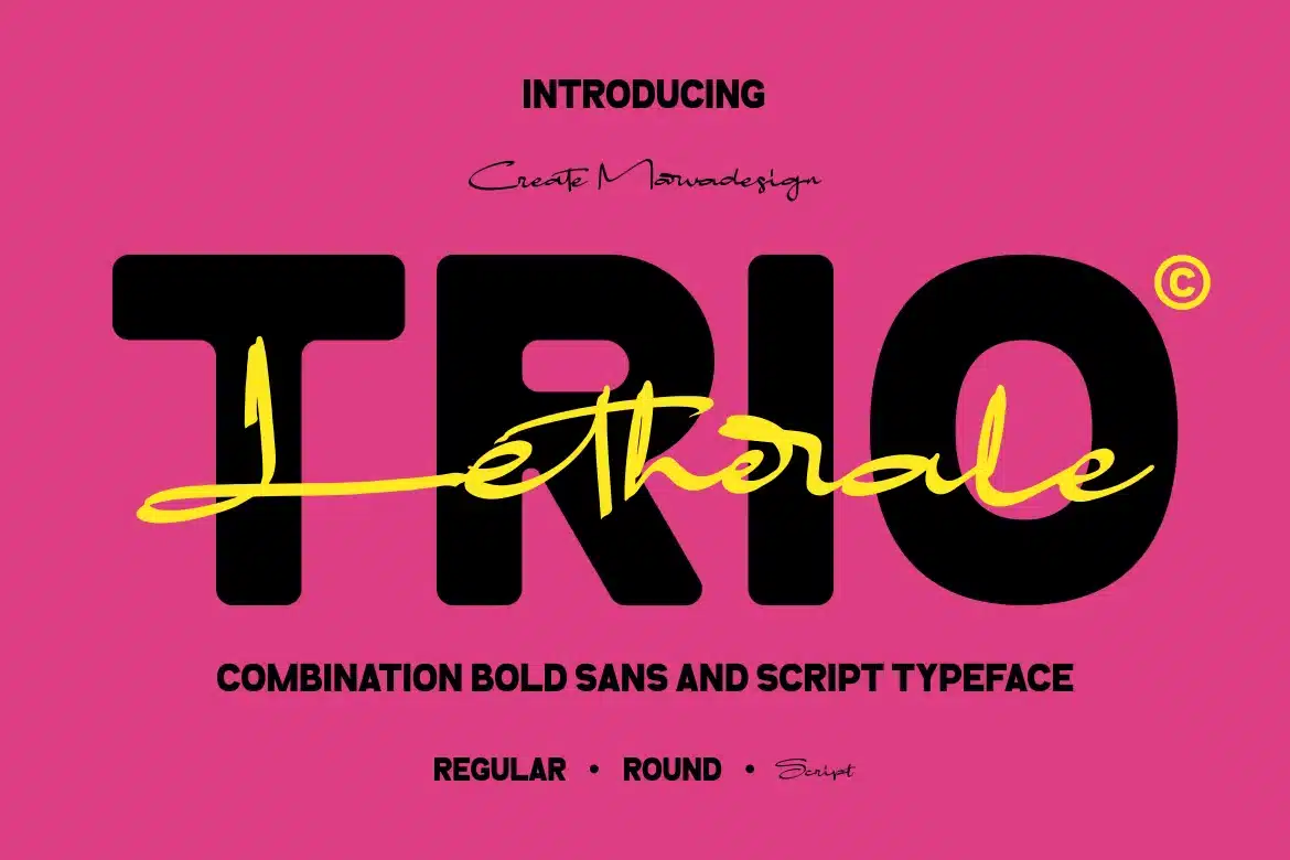 Letherale – Font Trio font preview