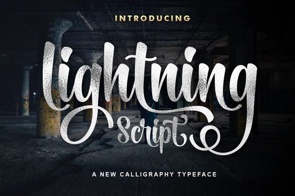 Lightning Script Font font preview