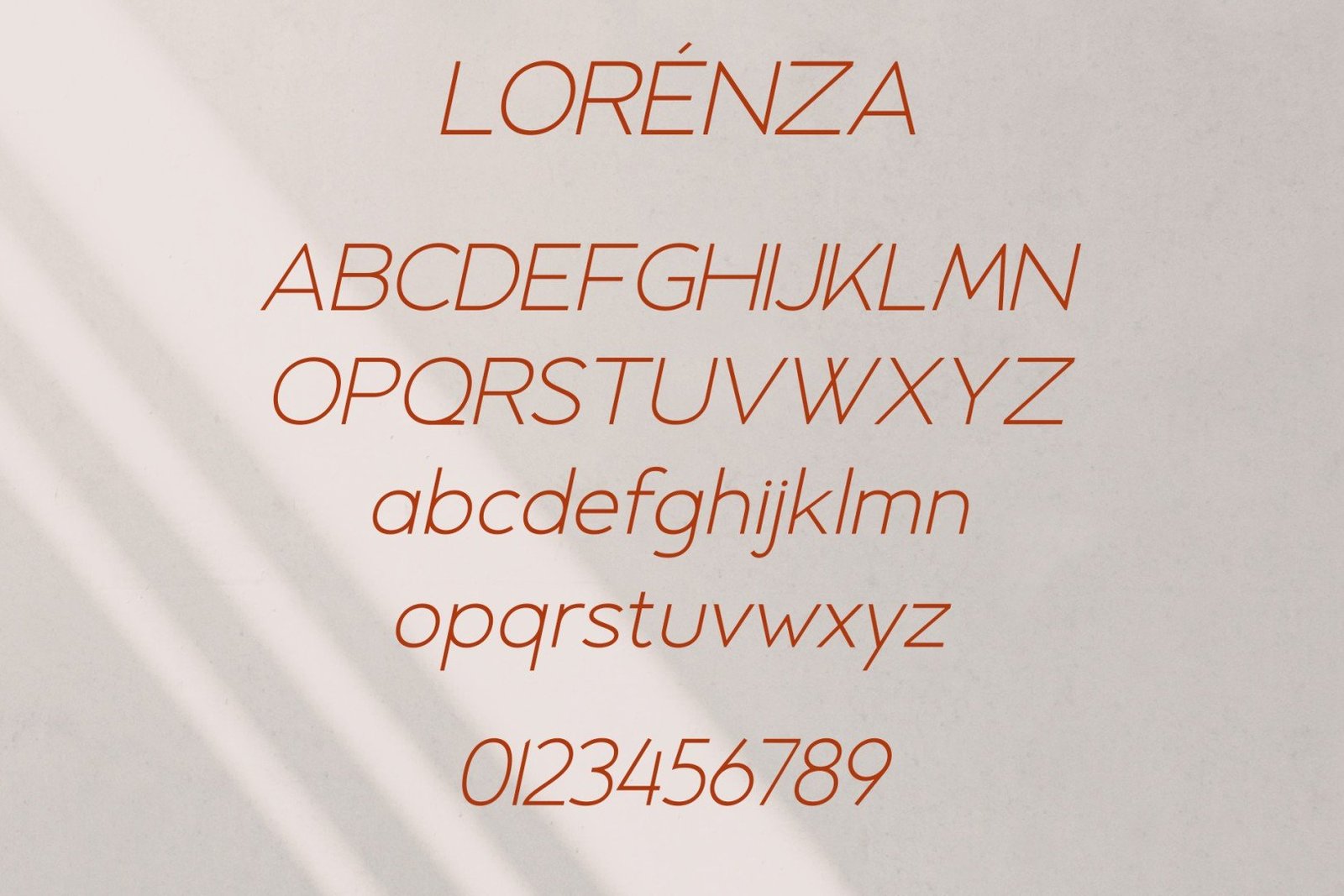 Lorenza Font Family font preview