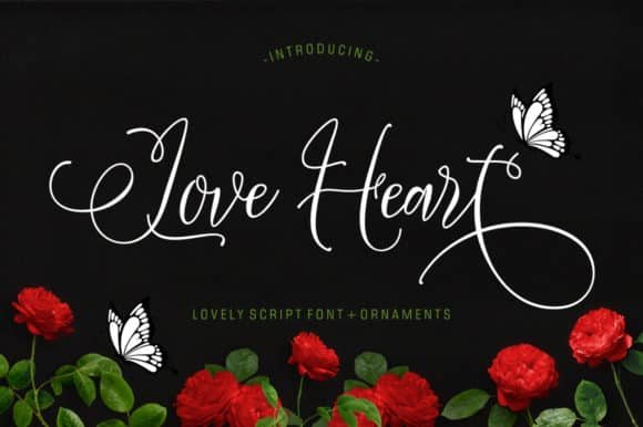 Love Heart Font font preview
