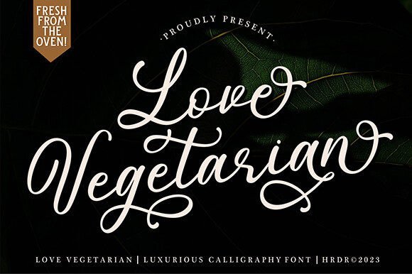 Love Vegetarian Font font preview