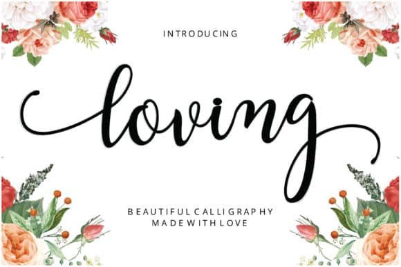 Loving Font font preview