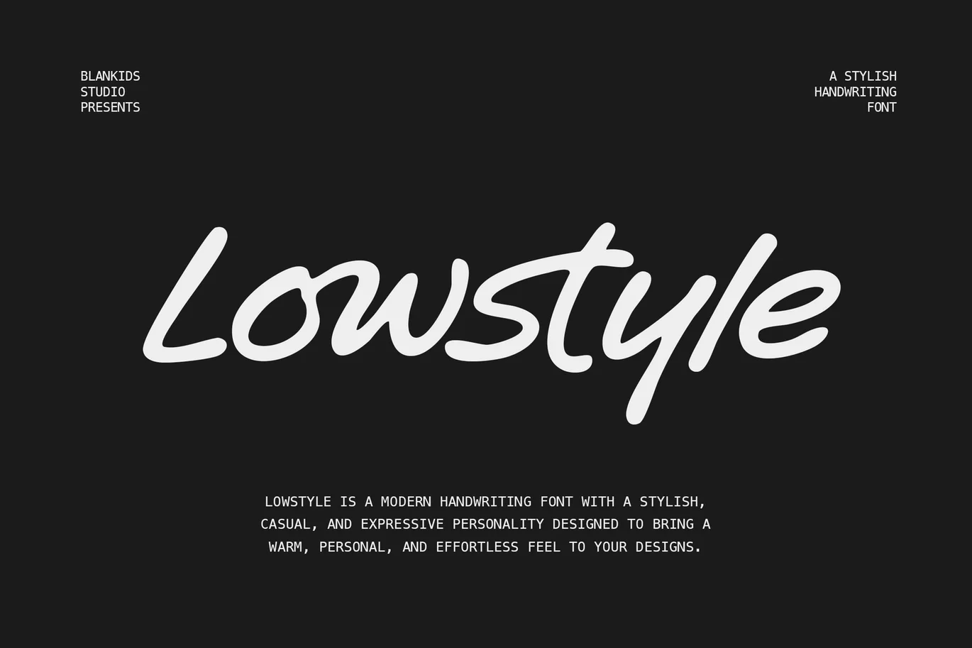 Lowstyle – Stylish Handwriting Font font preview
