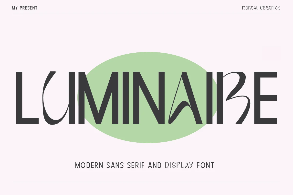 Luminaire – Modern Sans-serif Display Font font preview
