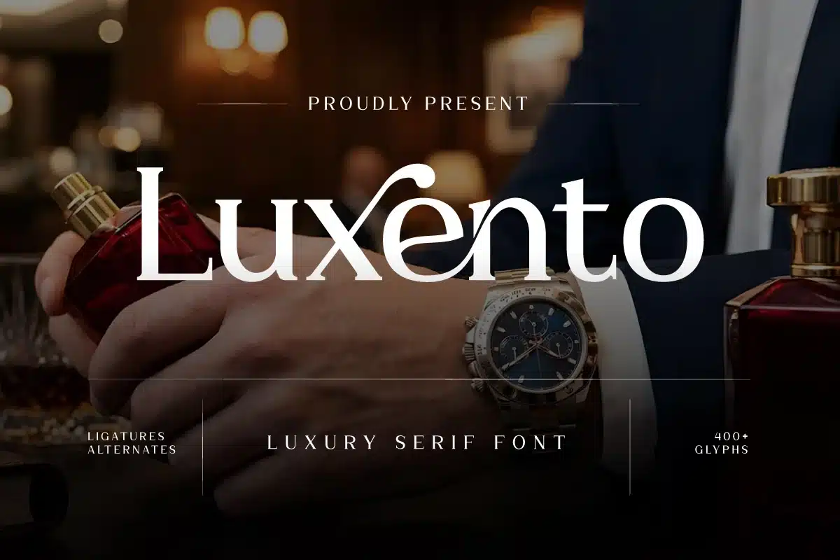 Luxento – Luxury Serif Font font preview