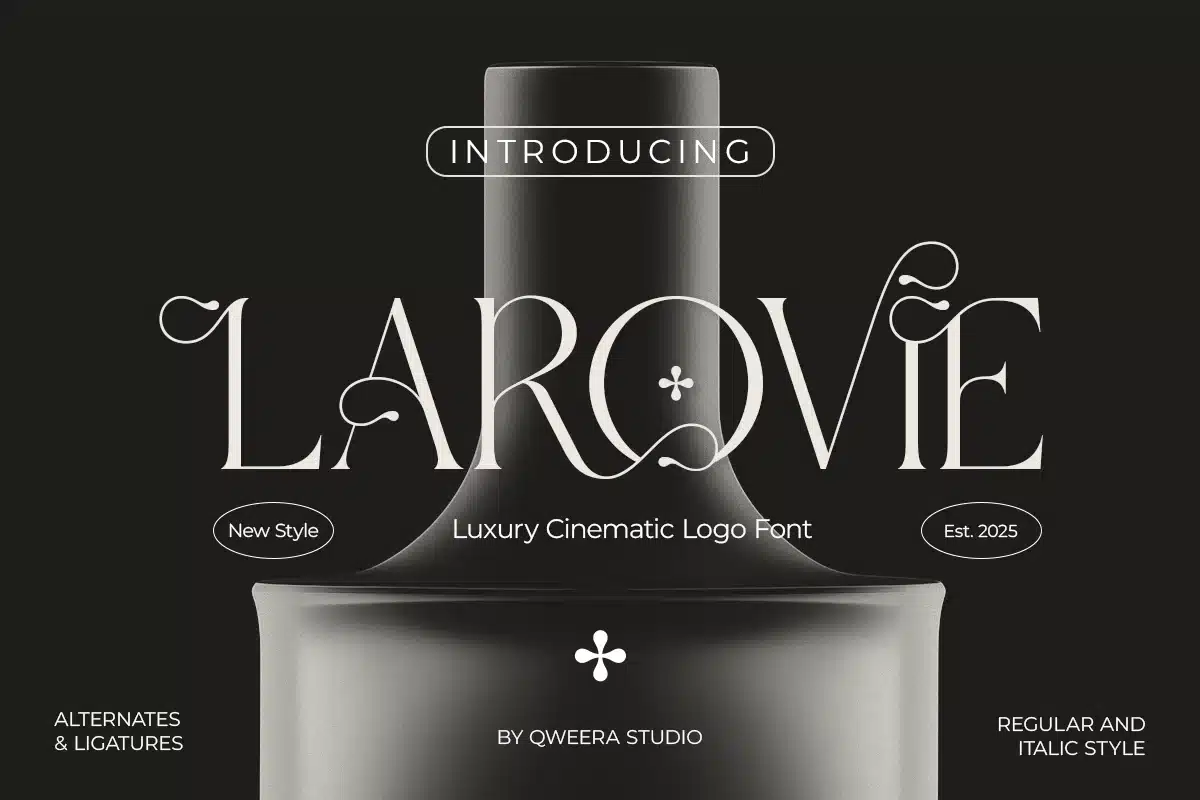 Luxury Beauty Cinematic Serif – Larovie Font font preview