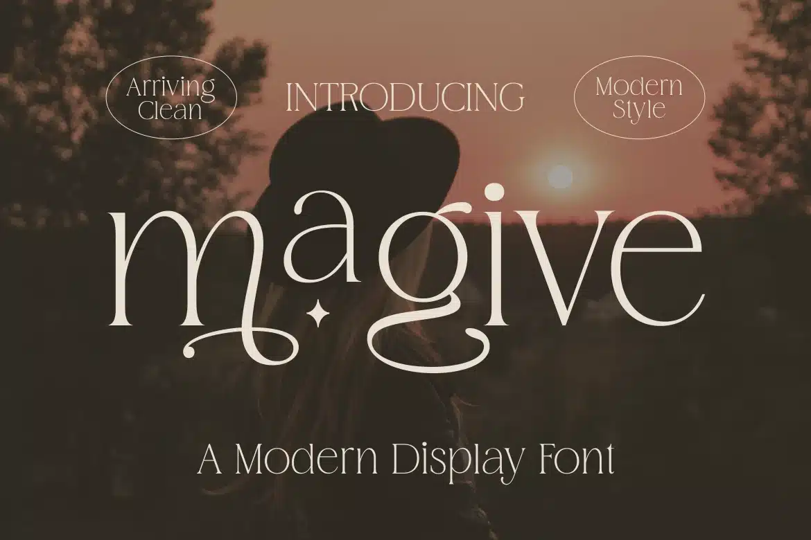 magive – A Modern Display Font font preview
