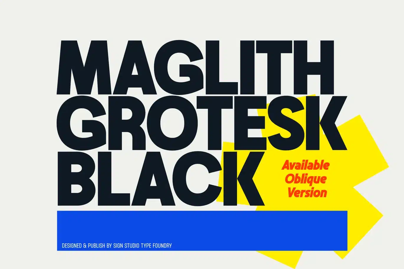 Maglith Grotesk – Black & Oblique Font font preview