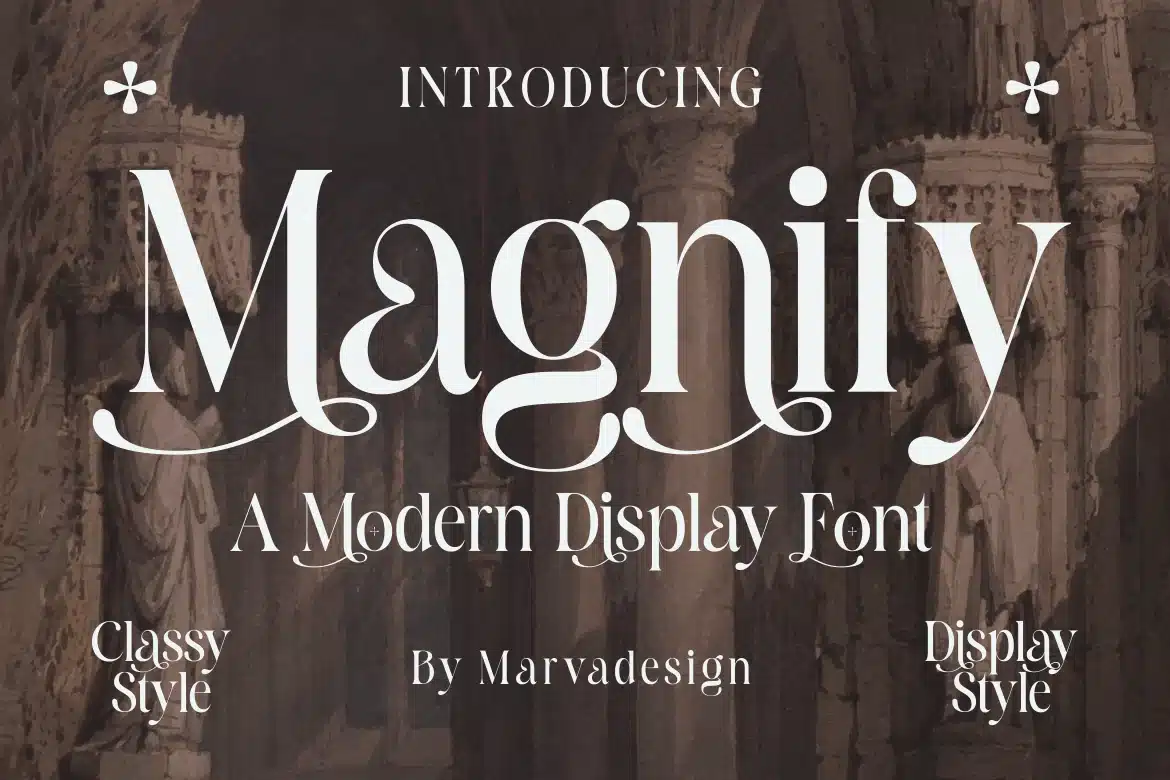 Magnify – A Modern Display Font font preview