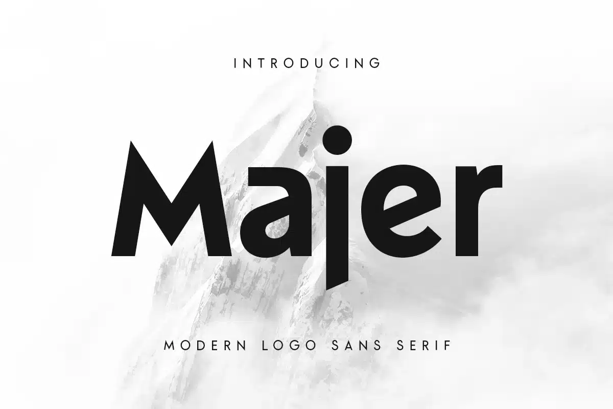 Majer – Modern Logo sans serif Font font preview