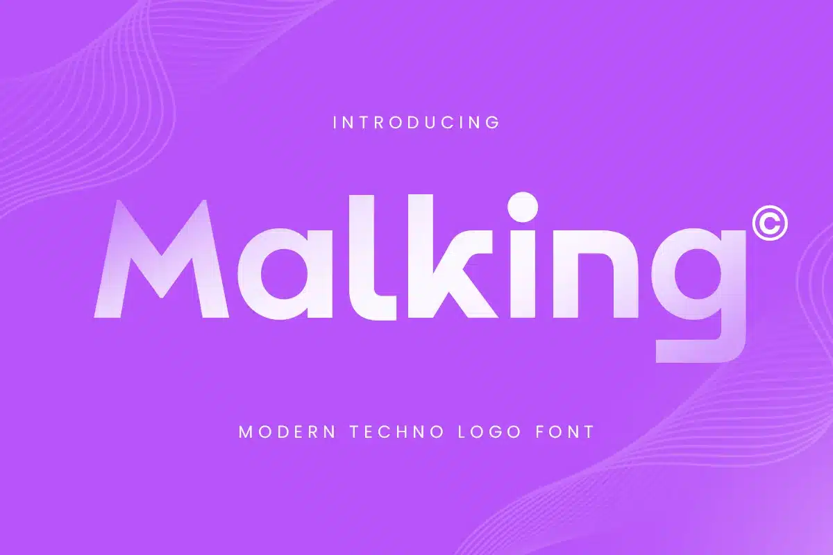 Malking – Modern Techno Logo Font font preview