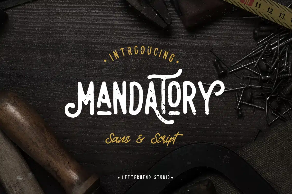 Mandatory – Vintage Font Duo font preview