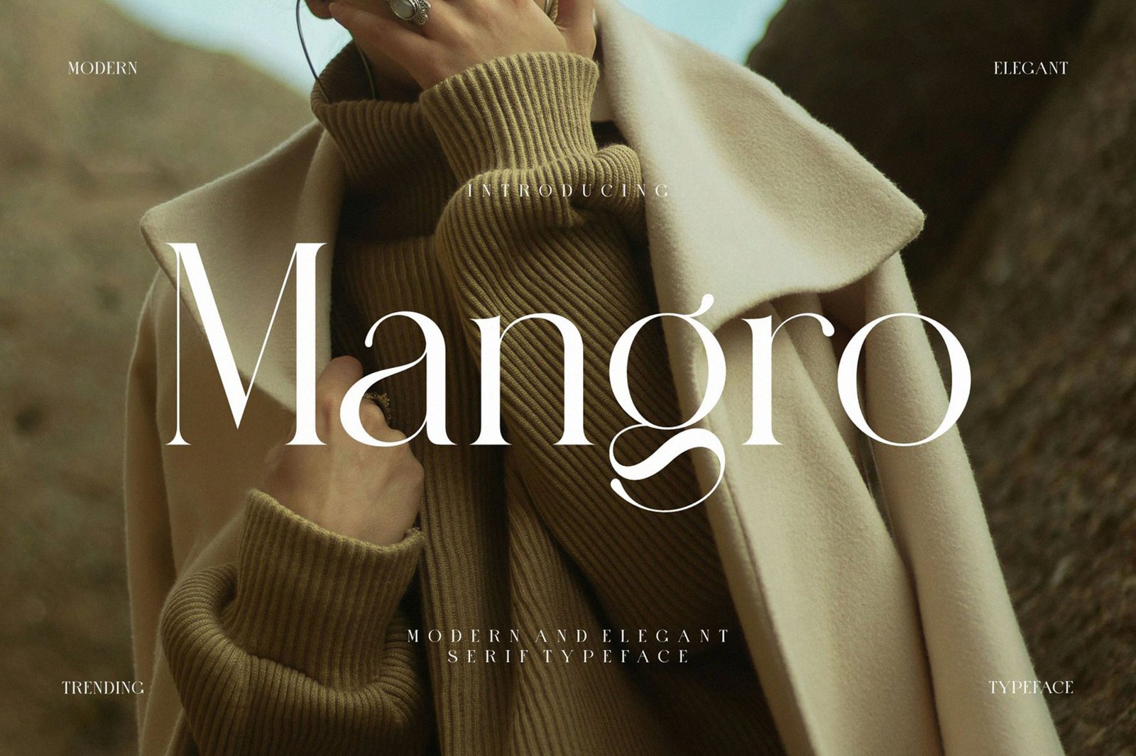 Mangro Elegant Serif Typeface Font font preview
