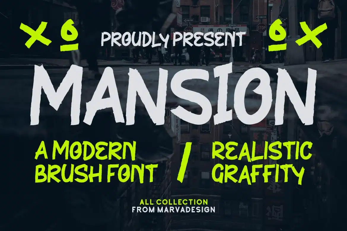 MANSION – A Modern Brush Font font preview