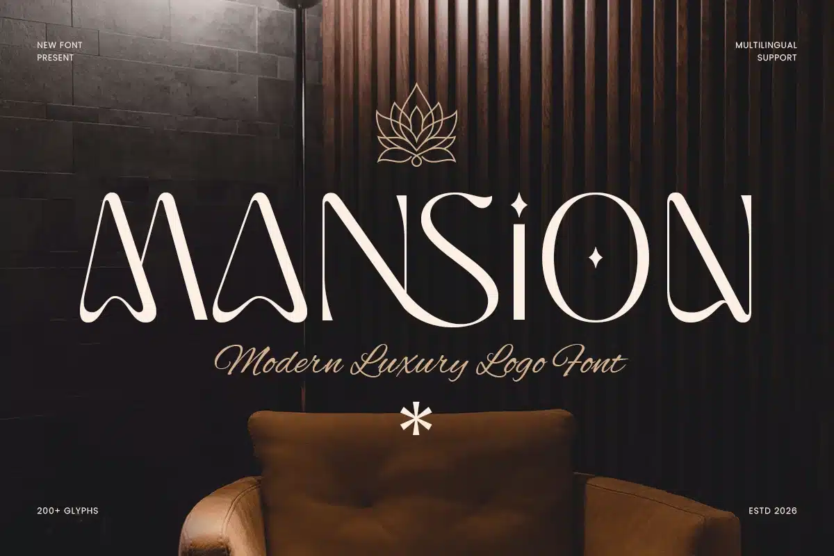 Mansion – Classy Branding Logo Font font preview