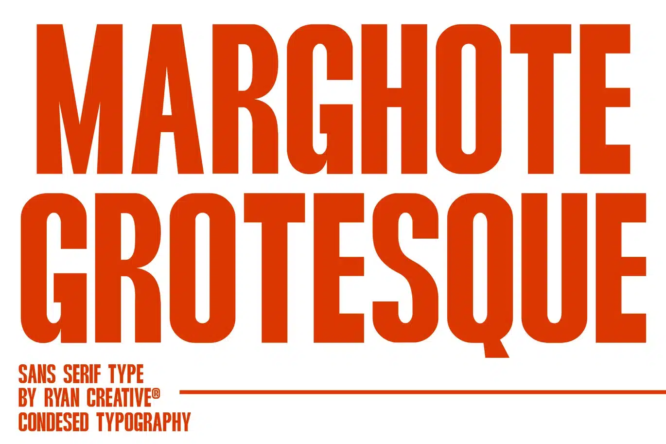 Marghote – Condensed Type Font font preview