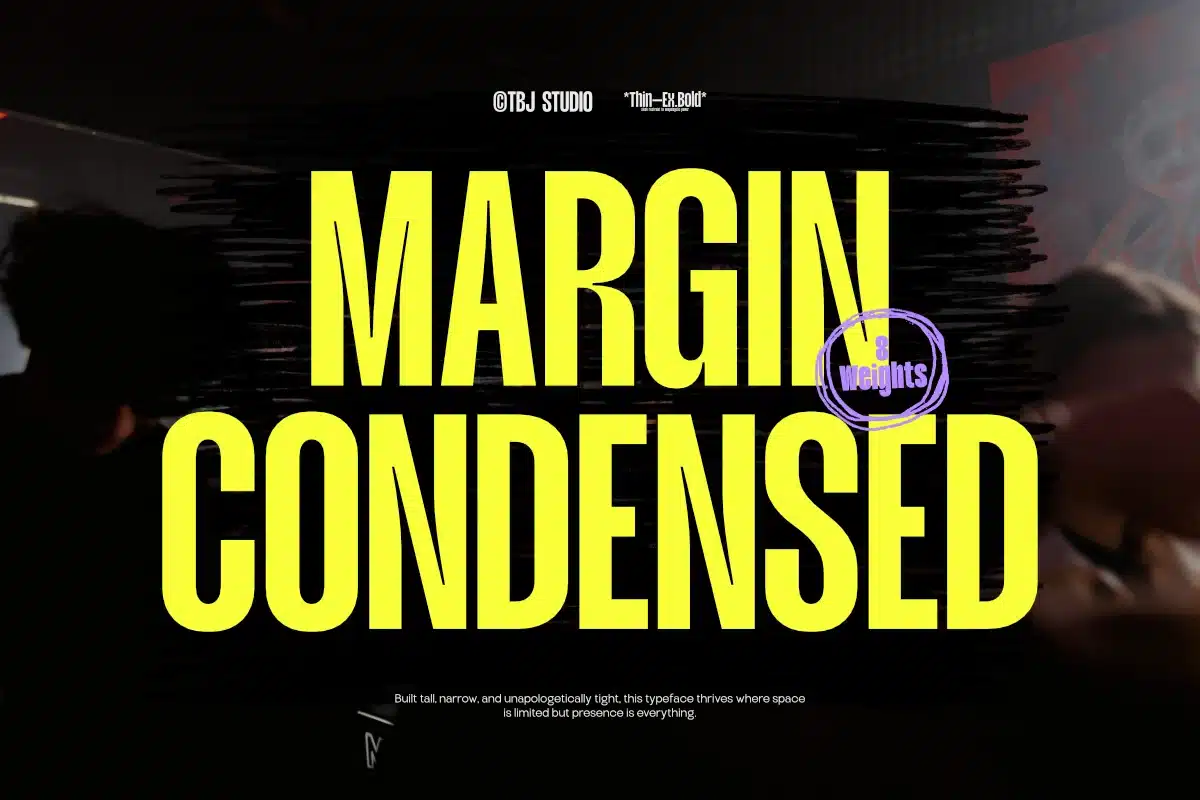 Margin Condensed Strong Bold Condensed Font font preview