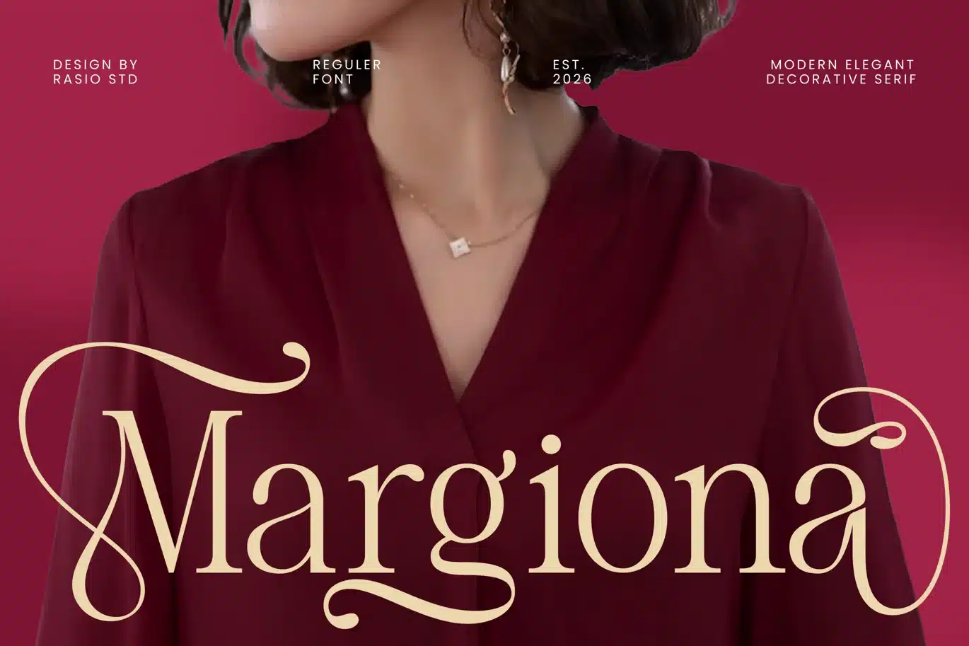 Margiona Modern Decorative Serif Font font preview