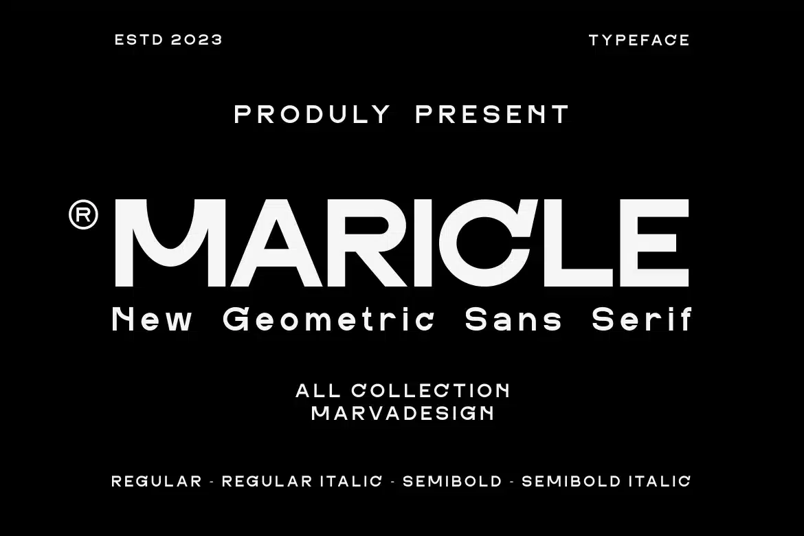 MARICLE – A Modern Geometric Sans Font font preview