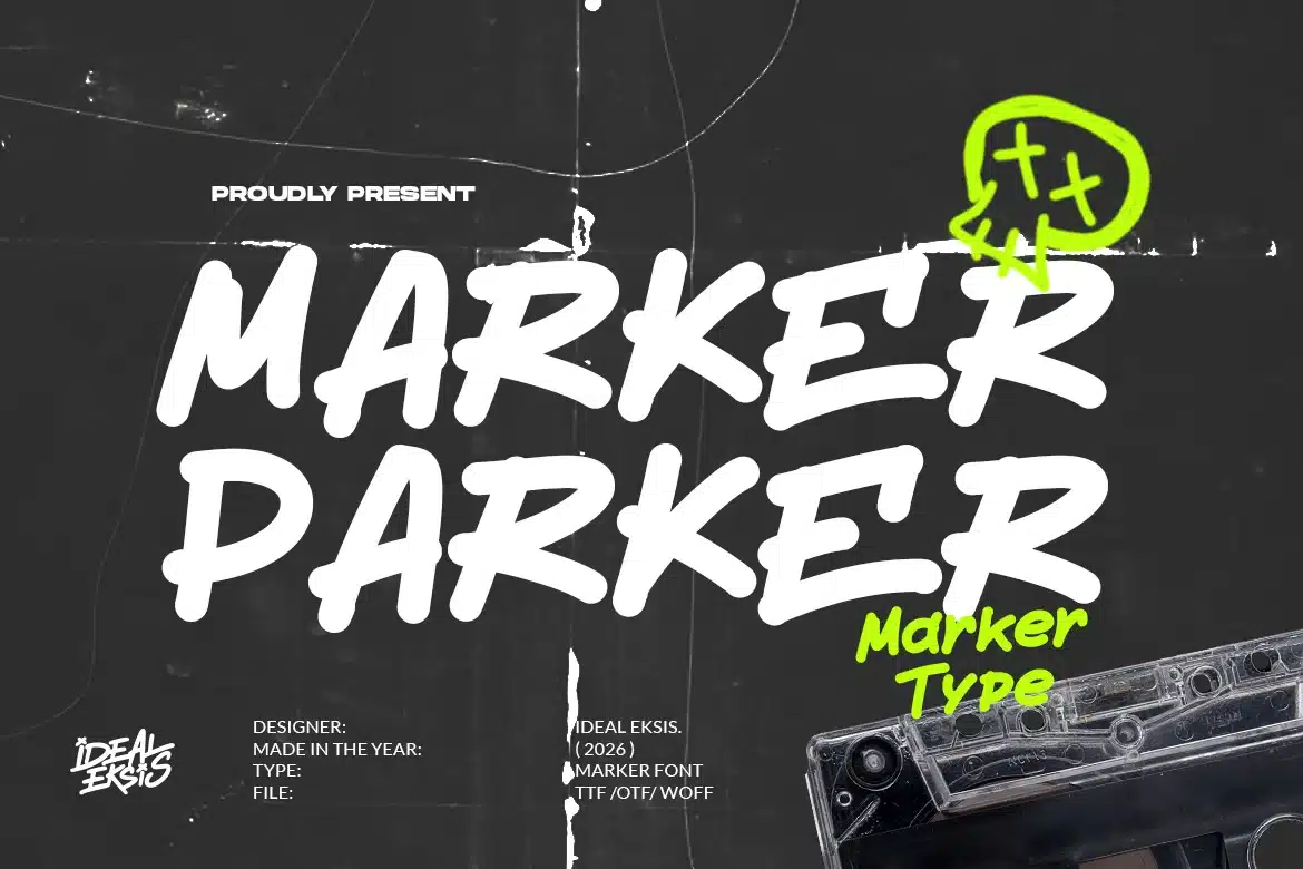 Marker Parker – Marker Font font preview