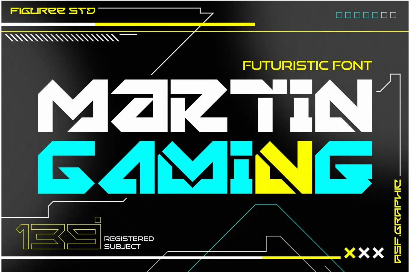Martin Gaming – Futuristic Techno Font font preview