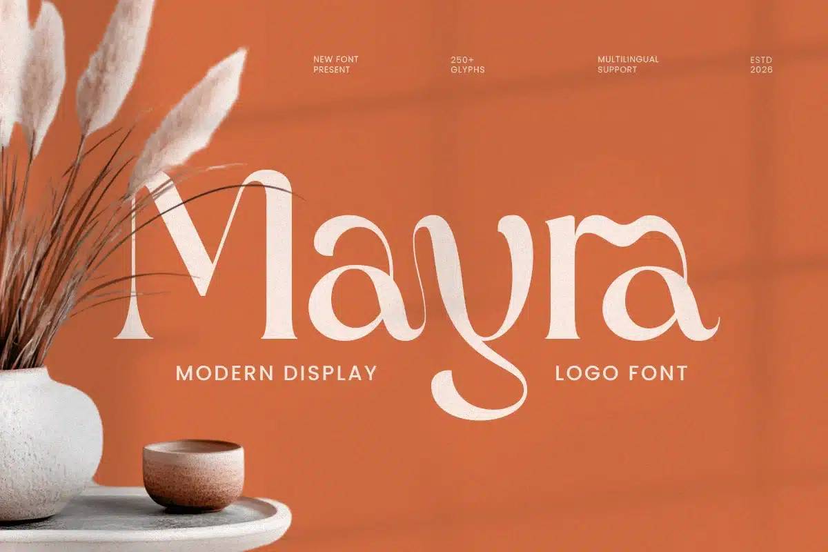 Mayra – Modern Display Logo Font font preview