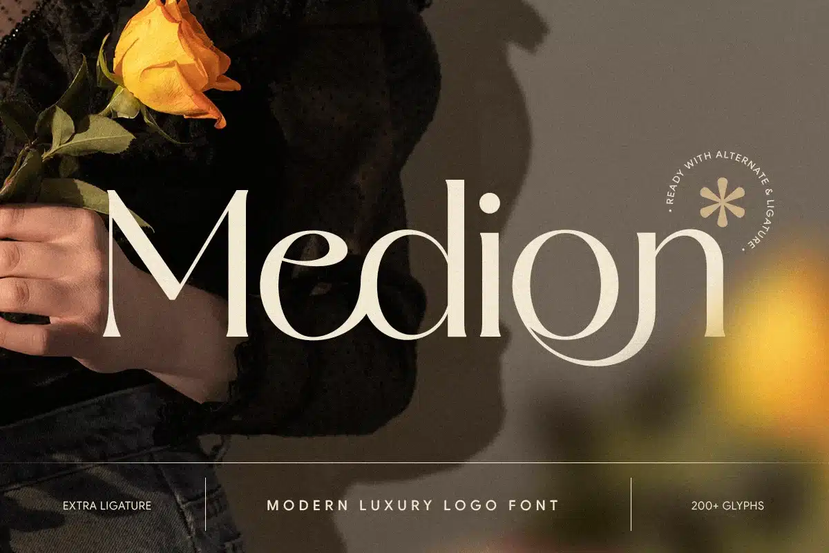 Medion – Modern Elegant Logo Font font preview