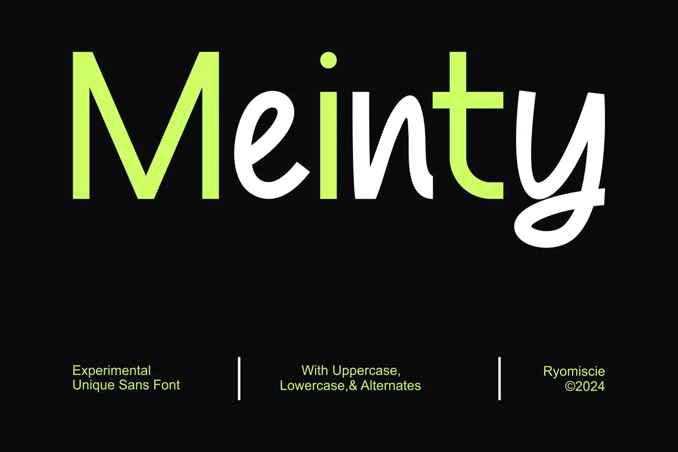 Meinty – Experimental Unique Sans Font font preview
