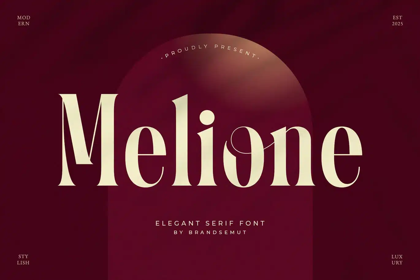 Melione – Elegant Modern Display Serif Font font preview