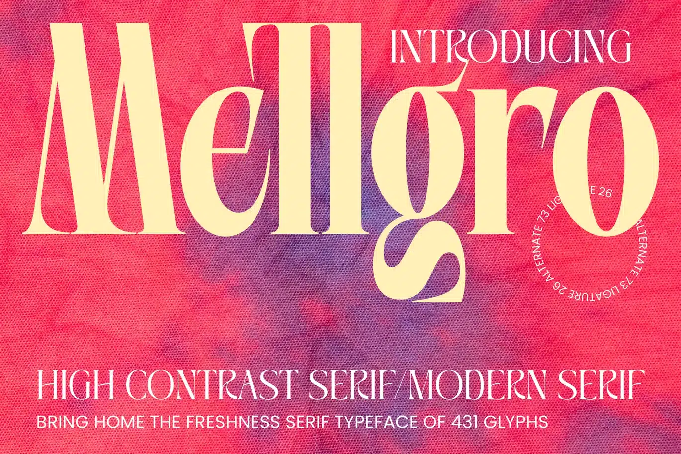 Mellgro – High Contrast Modern Serif Font font preview