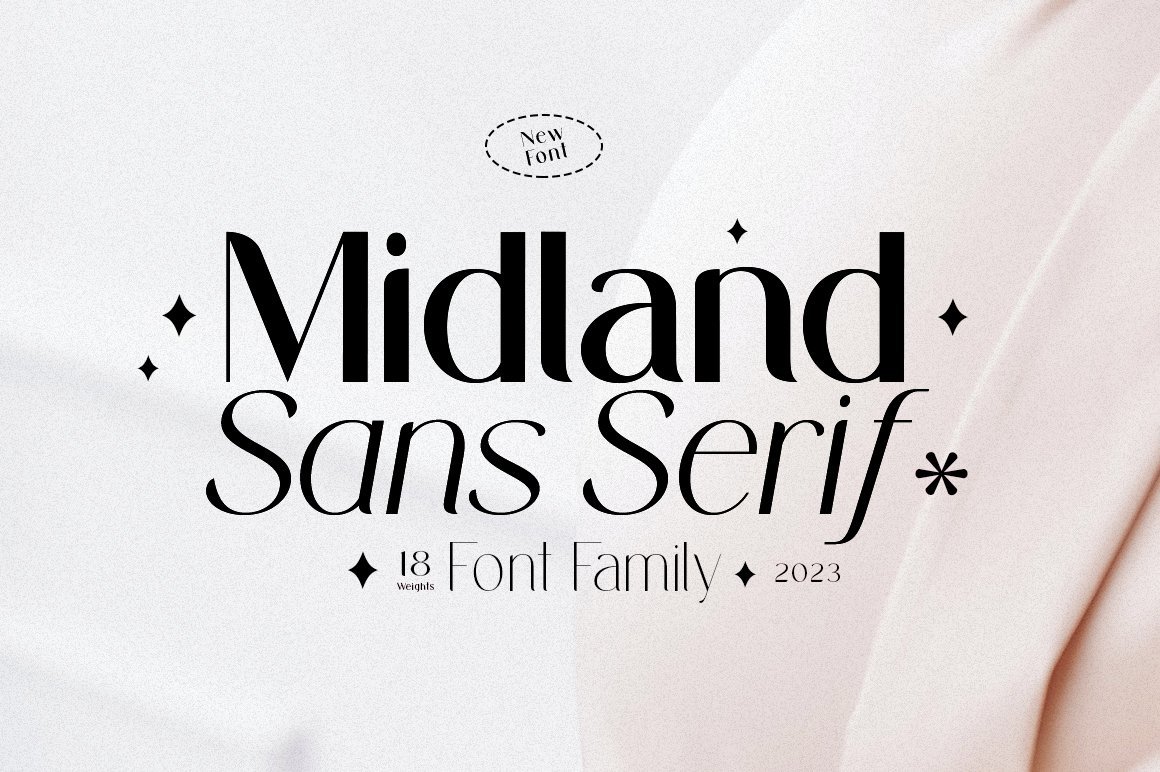 Midland Luxury Font Family font preview
