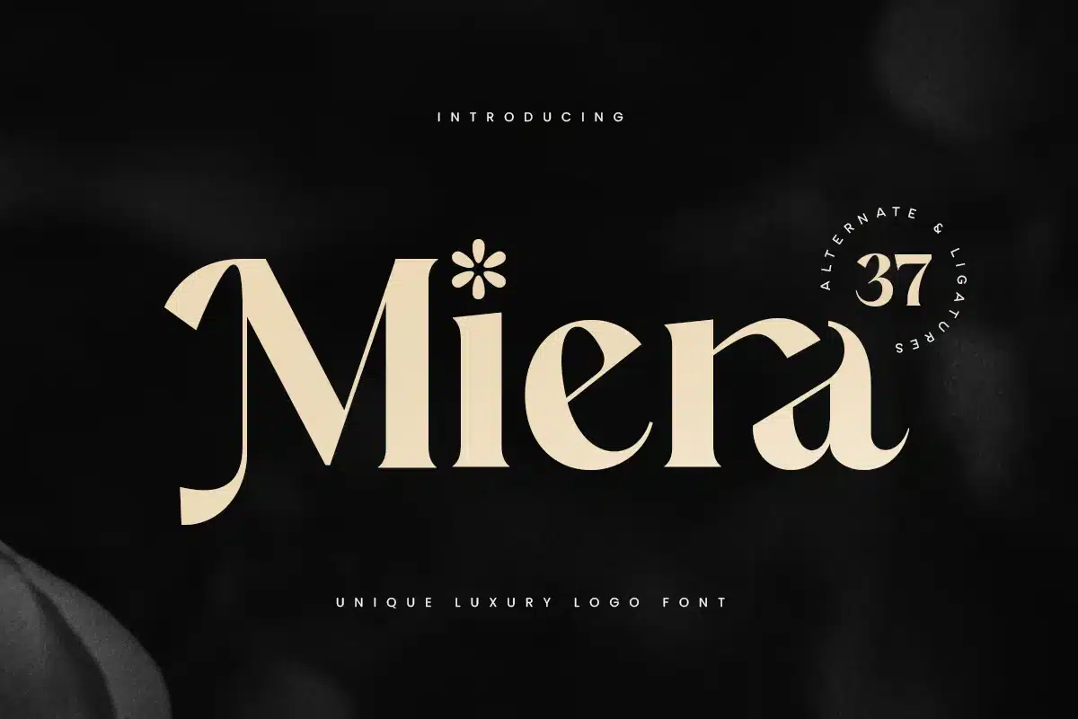 Miera – Unique Luxury Logo Font font preview