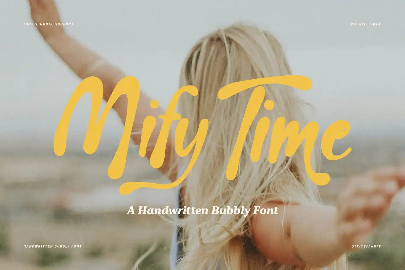 Mify Time | Handwritten Bubbly Font font preview