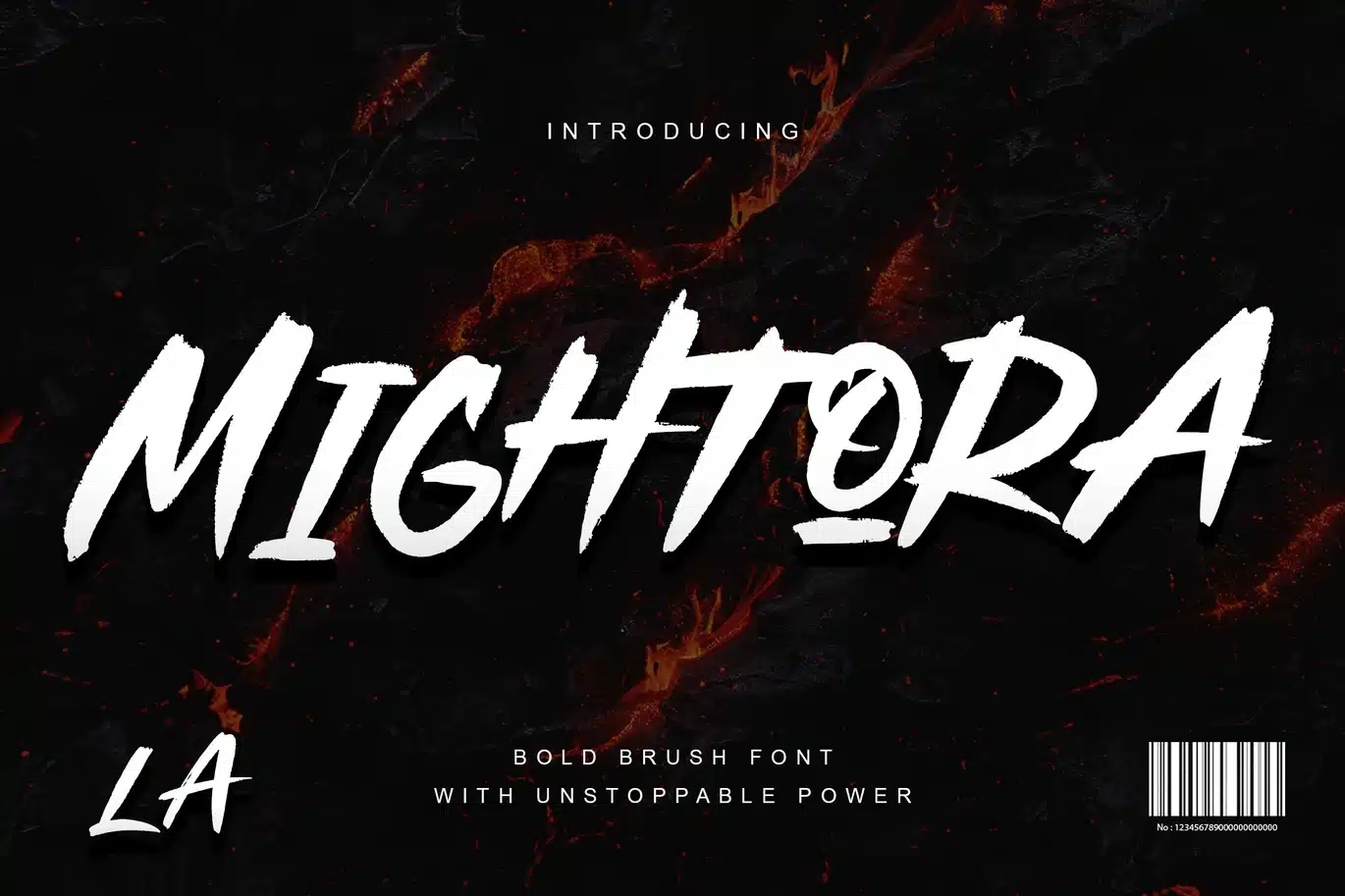 Mightora – Strong Brush Font font preview