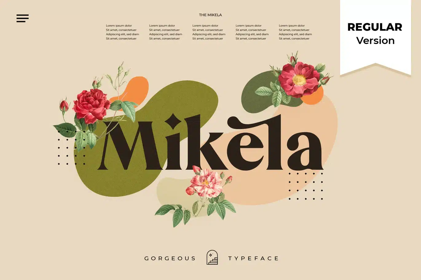 Mikela Regular – Gorgeous Typefaces Font font preview