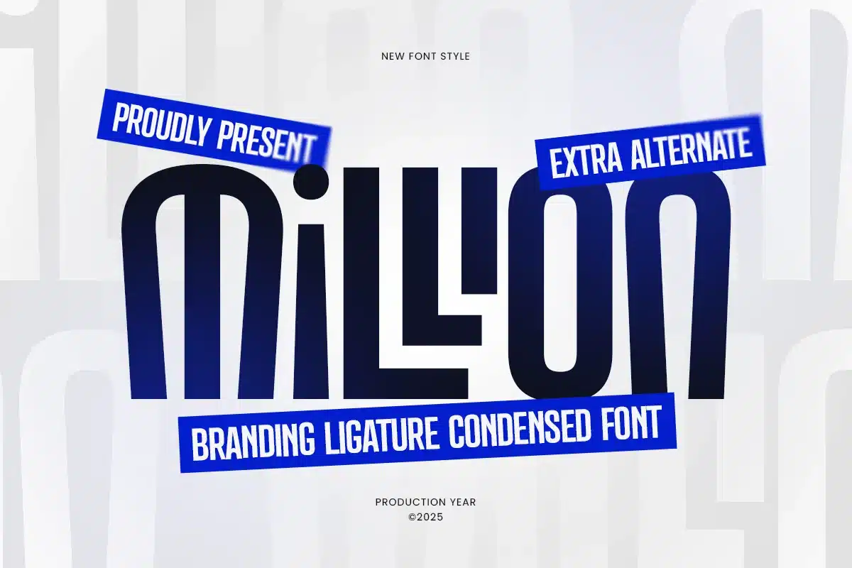 Million – Branding Ligature Condensed Font font preview