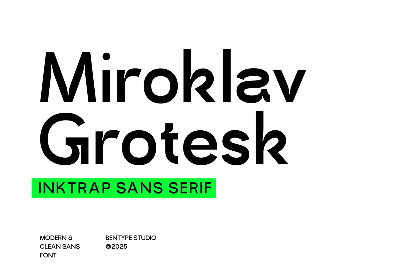 Miroklav Grotesk – Inktrap Sans Font font preview