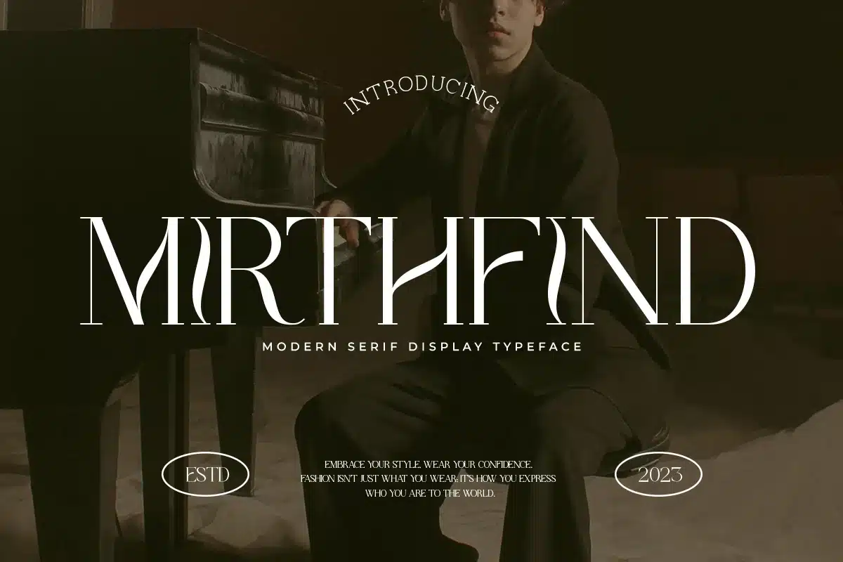 Mirthfind – Luxury Font Logo Modern font preview