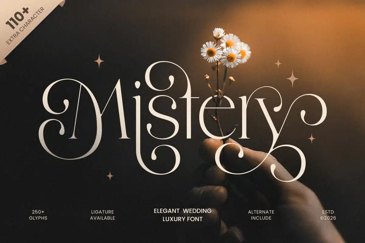Mistery – Elegant Wedding Luxury Font font preview