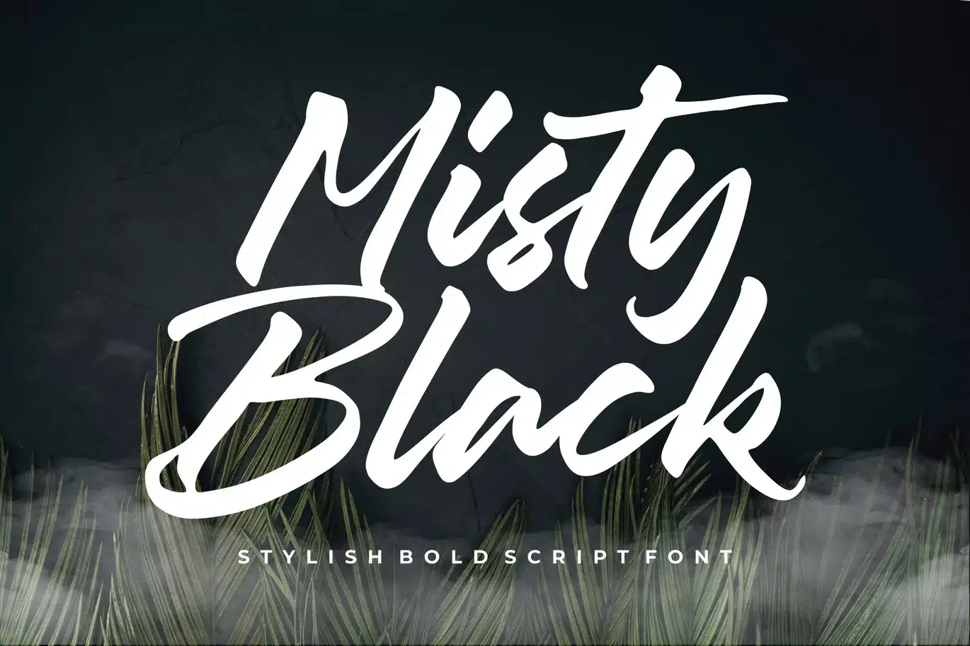Misty Black – Stylish Bold Logo Font font preview