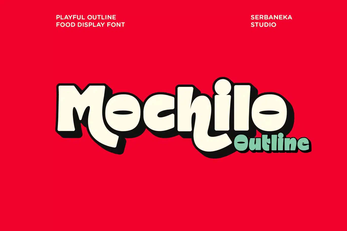 Mochilo Outline Food Display Font font preview